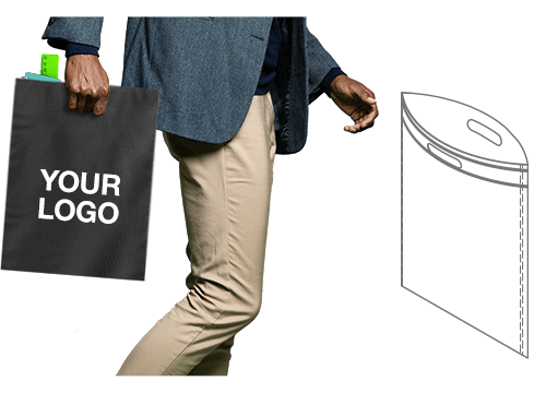 Compact - Branded Die Cut Bags Compact - Branded Die Cut Bags