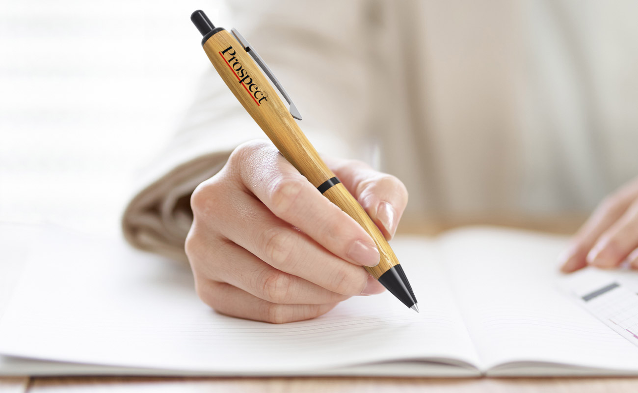 Contour - Bamboo Pens with Logo gallery thumbnail