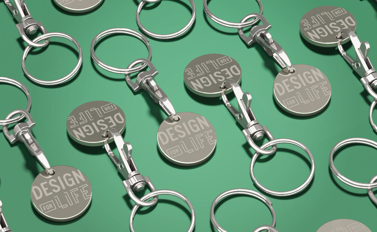 Elegance - Branded Trolley Tokens with Logo gallery thumbnail