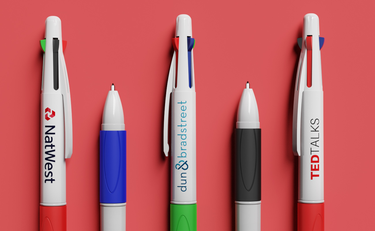 Quad - Branded Promotional 4 Colour Pens