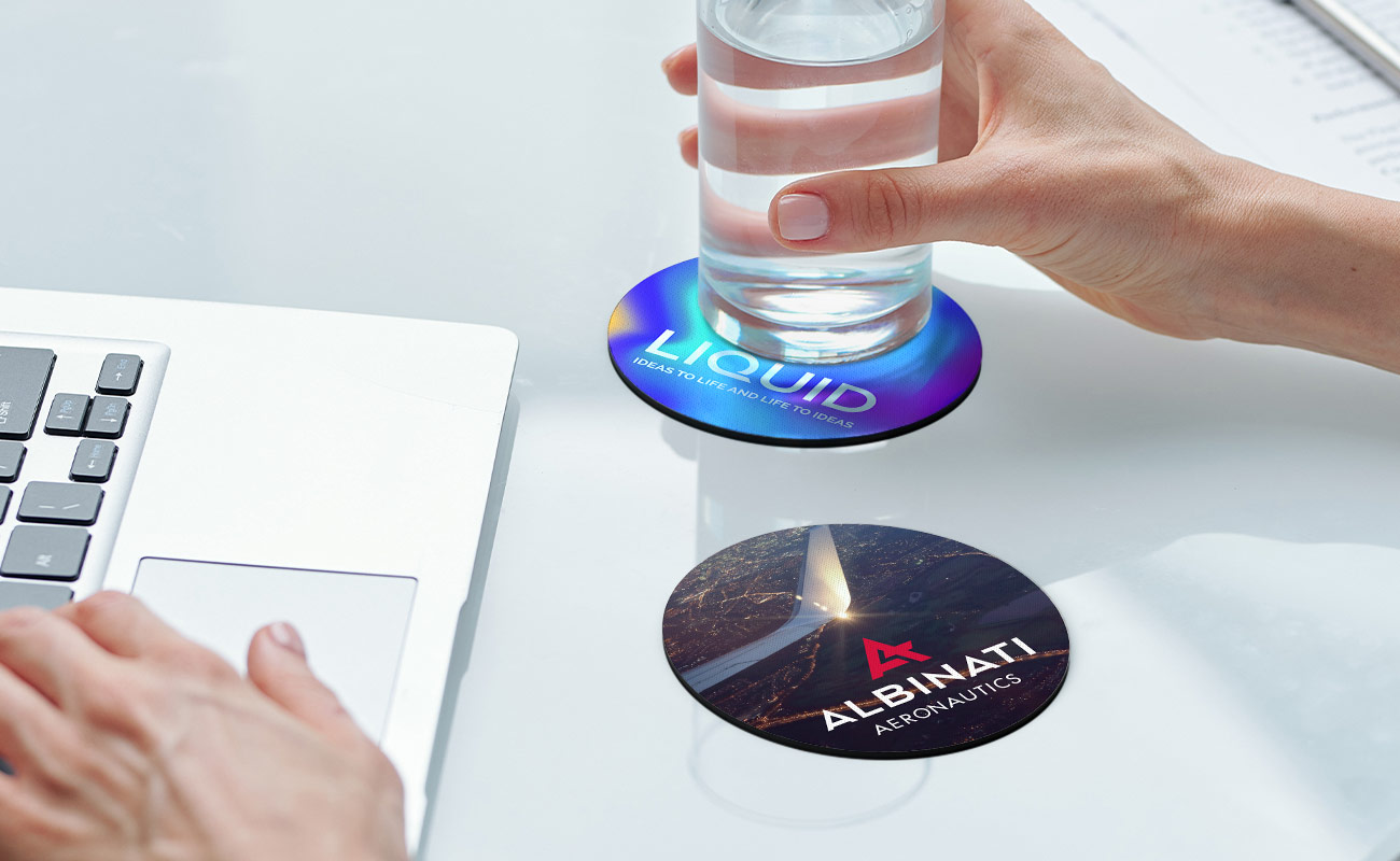 Surf - Coasters with Logo gallery thumbnail