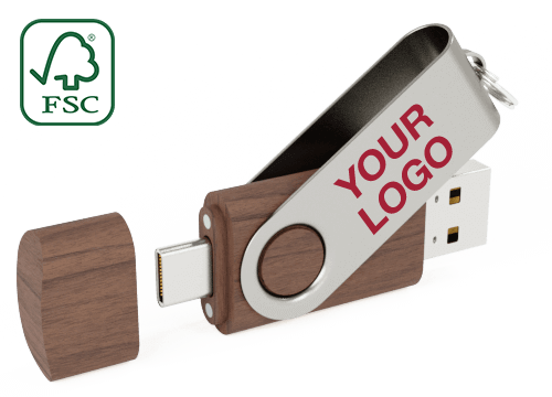 Twister Go Wood - Personalised Memory Stick